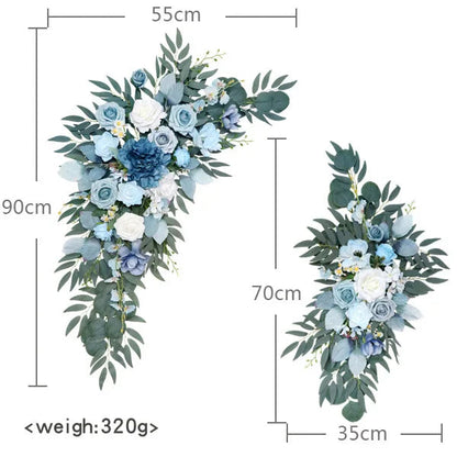 Yannew Artificial Arch Flowers Swag for Boho Wedding Baby Shower Ceremony Flower Garlands Arrangement Reception Backdrop Decor Good Vibrations