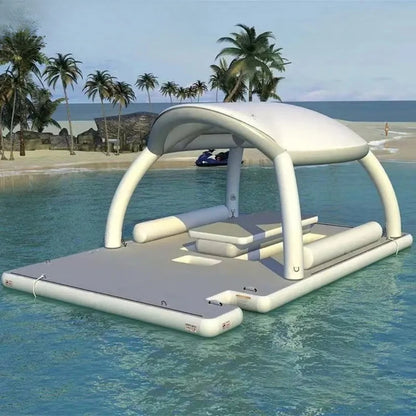 Yacht Inflatable Water Floating Platform Awning Inflatable Sofa Bar Tent Sea Good Vibrations