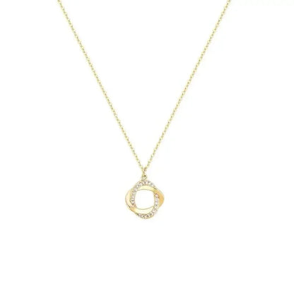 Fashion Cross Rotating 925 Sterling Silver Pendant Chain 14k Gold Plated Necklace Gold Necklace for Women Fine Jewelry Good Vibrations