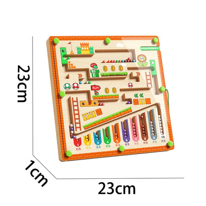 Children's Magnetic Maze Walking Ball Baby Concentration Training, Writing Logic Thinking 3 year Old Early Education Puzzle To Good Vibrations