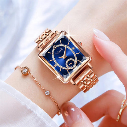 Fashionable Luxury Watches For Woman Diamond Studded Dial Waterproof Steel Strip Quartz Watch reloj часы женские наручные Good Vibrations