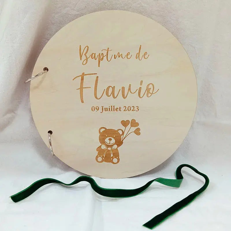 Guestbook for Baby Custom Wooden Guest Book Sign Baby Shower Decorations Birthday Party Supplies Wedding Ideas DIY Adult Kids Good Vibrations