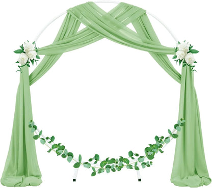 Wedding Arch Draping Fabric for Ceremony Reception Arch Decorations Chiffon Sheer Fabric Backdrop Curtains Party Bridal Shower Good Vibrations