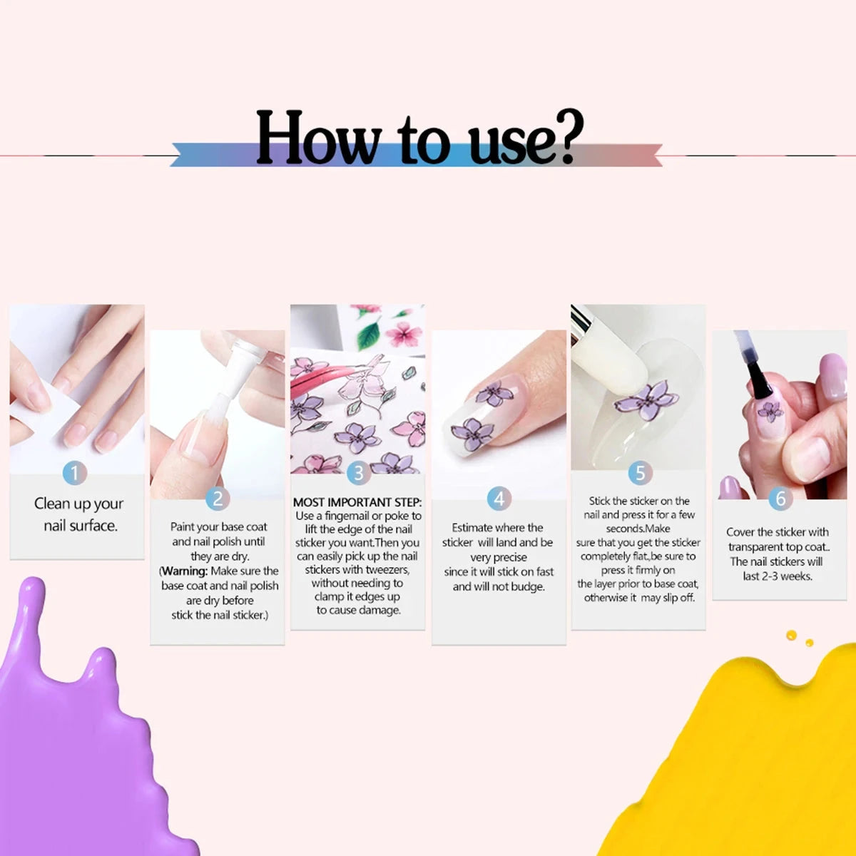 3/6/12 Sheets Star Nail Stickers Set – Neon Laser Color Self-Adhesive Decals DIY Gel Acrylic Nail Art Decoration Good Vibrations