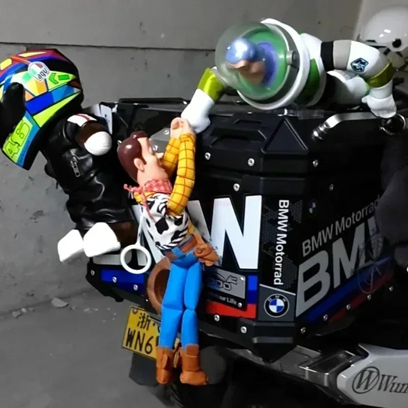 Toy Story Buzz Lightyear Rescue Woody Plush Dolls Auto Car Exterior Decoration Funny Dolls Outside Hang Toy Car Roof Ornament Good Vibrations