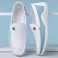 Mens Leather Shoes 2025 Casual Slip on Formal Dress Loafers Breathable Soft Flats for Male Non Slip  Office Work Shoes  sneakers Good Vibrations