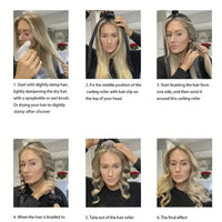 6Pcs Women No-Heat Curly Hair Stick Satin Sleep Cap Set Hair Clip and Ring Comb Sponge Hair Curler Suitable for All Hair Types Good Vibrations