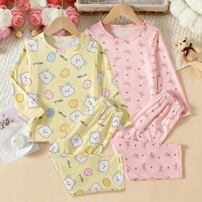 2-piece Summer Children's Comfortable And Versatile Cute Short sleeved Shorts Set For Boys And Girls Casual Home And Outdoor Set Good Vibrations