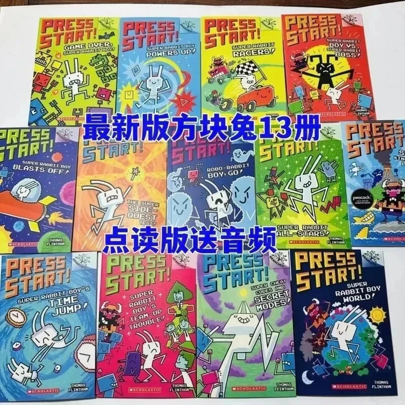 New New 14 Books/set Branches Children Cartoon for Kid Books English Press Start!Super Rabbit Boy Reading Edition Scholastic Good Vibrations