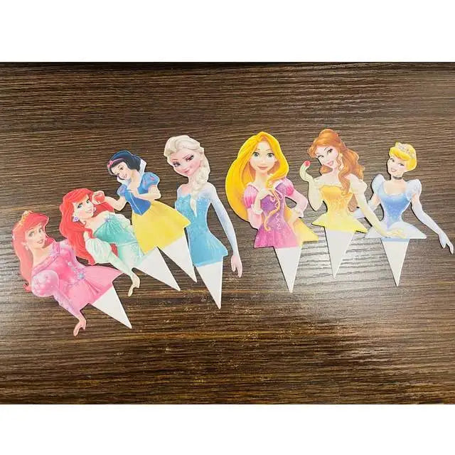 Princess Party Favor Girls' Happy Birthday Banner Princess Pinata Fillers Mask Stickers Disposable Tableware Set Decorations Good Vibrations
