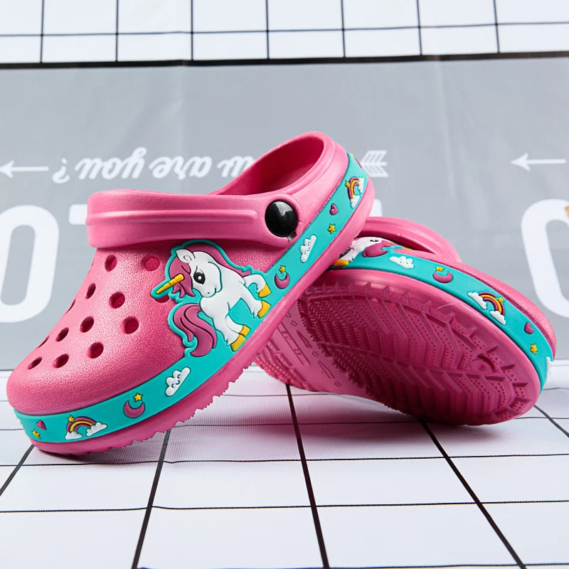 Cute New Animal Baby Boys Slippers Summer Kids Cartoon Sandals Toddler Beach Shoes Girls Cute Slides Children Slippers Good Vibrations