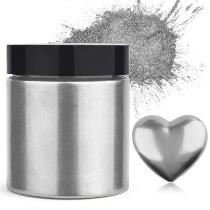 50g Shimmer Metallic Gold Silver Color Pigment Pearlescent Colorant Pearl Pigment Dye UV Resin Epoxy Colour Jewelry Making Good Vibrations