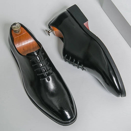 Men's Dress Shoes Trend Wedding Social Casual Leather Men Office Casual Business Shoes High Quality Formal Oxford Shoes Male Good Vibrations