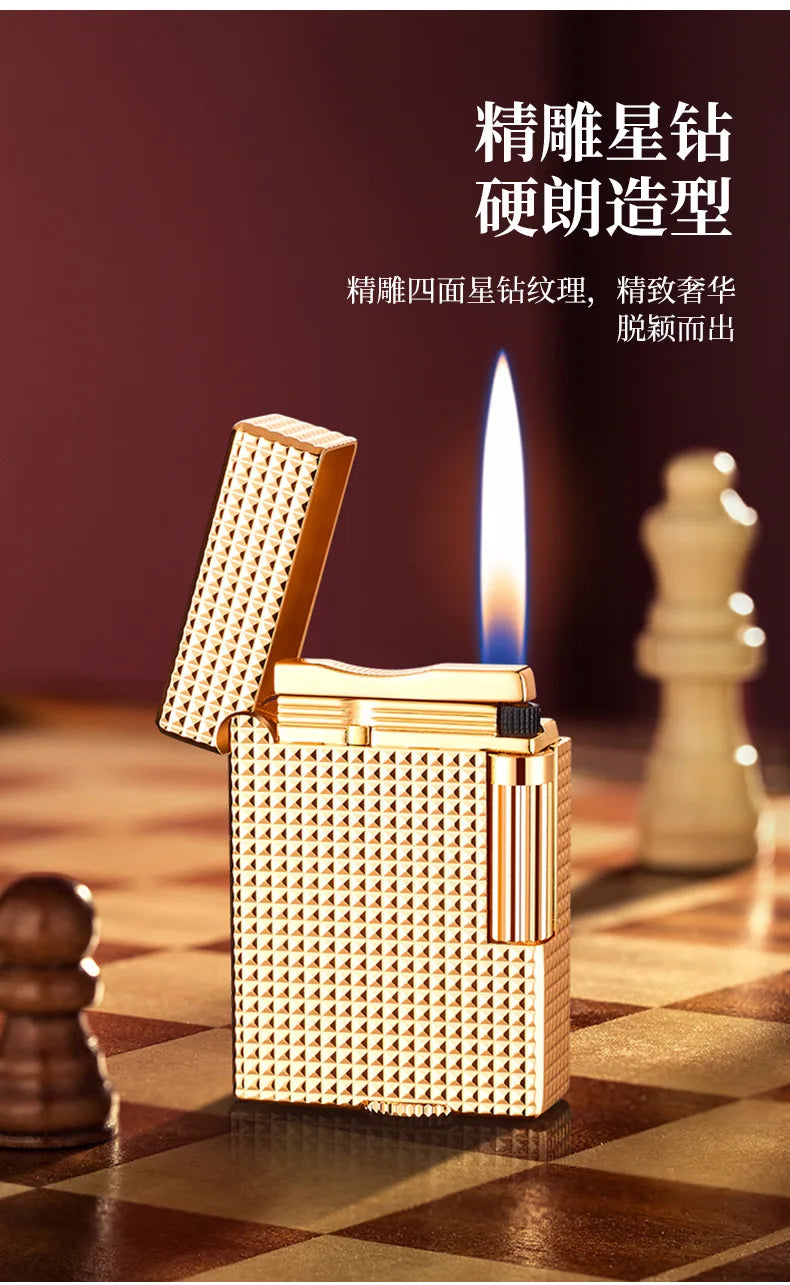 Metal Stripe Loud Lighter Unusual Lighters Cigarette Lighter Creative Wheel Lighter Butane Gas Lighter Open Fire Square Lighter Good Vibrations Adult Super Store