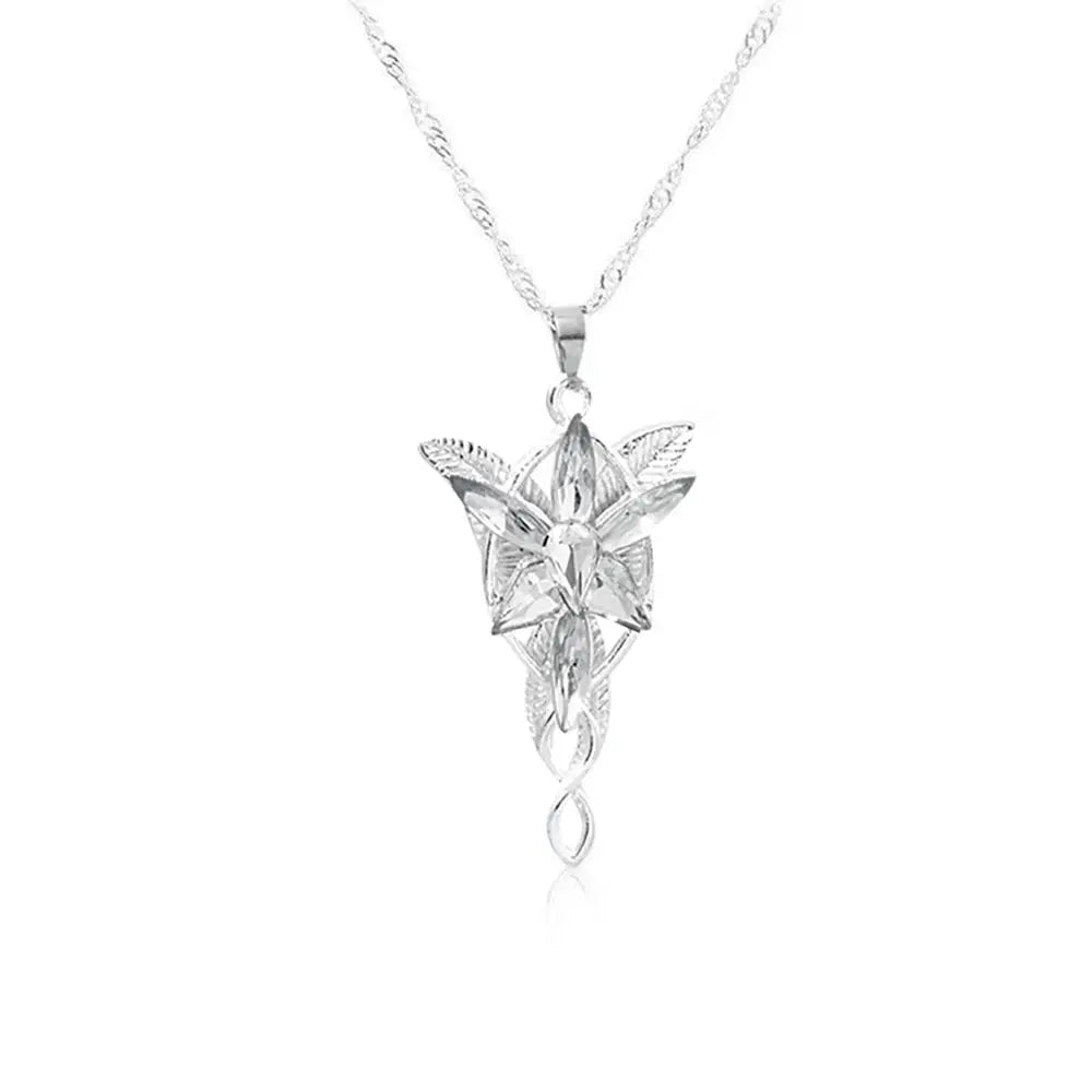 The Lord of the Rings Necklace Elf Princess Arwen Twilight Star Crystal Pendant Necklaces for Women Choker Jewelry Gift Good Vibrations Adult Super Store