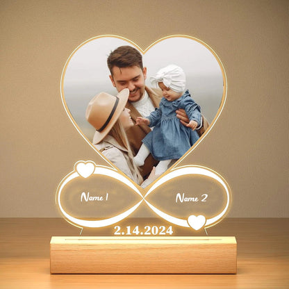 Custom Couples Gifts Personalized Photo Frame With Night Light Anniversary Valentine's Day Gifts for Women Men Girlfriend Him Good Vibrations Adult Super Store