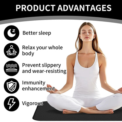 Grounding Mat for Sleep Energy Pain Relief Inflammation Balance Wellness Earth Connected Therapy Grounding Mat Grounding Sheet Good Vibrations