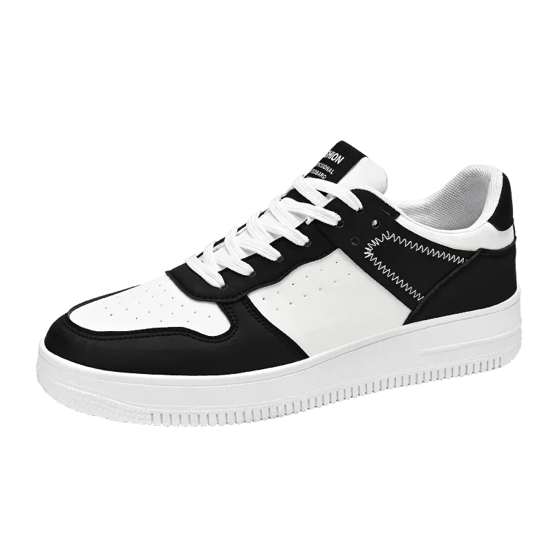 Men's Sneakers Casual Sports Shoes for Men Lightweight PU Leather Breathable Shoe Mens Flat White Tenis Shoes Zapatillas Hombre Good Vibrations