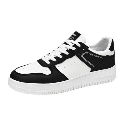 Men's Sneakers Casual Sports Shoes for Men Lightweight PU Leather Breathable Shoe Mens Flat White Tenis Shoes Zapatillas Hombre Good Vibrations