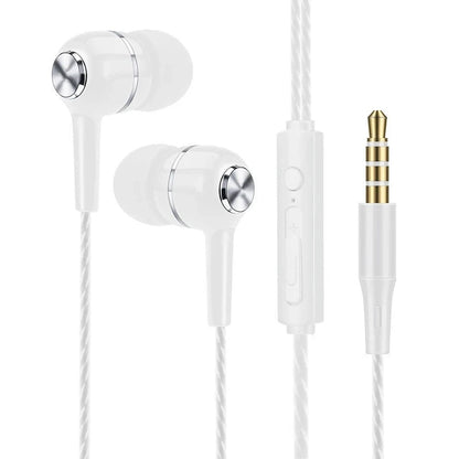 3.5mm Wired Headphones In Ear Headset Wired Earphones with Microphone Bass HiFi Stereo Earbuds Sports In-line Control For Phones Good Vibrations