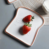 Breakfast bread plate, ceramic creative plate, steak plate, dessert plate Good Vibrations