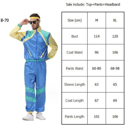 Couples Hippie Costumes for Women Male Vintage 70s 80s Rock Disco Cosplay Outfits Carnival Halloween Party Fantasia Dress Up Good Vibrations