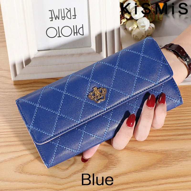 KISMIS Wallets for Women Cute Pink Pocket Womens Wallets Purses Plaid PU Leather Long Wallet Hasp Phone Bag Money Coin Pocket Ca Good Vibrations
