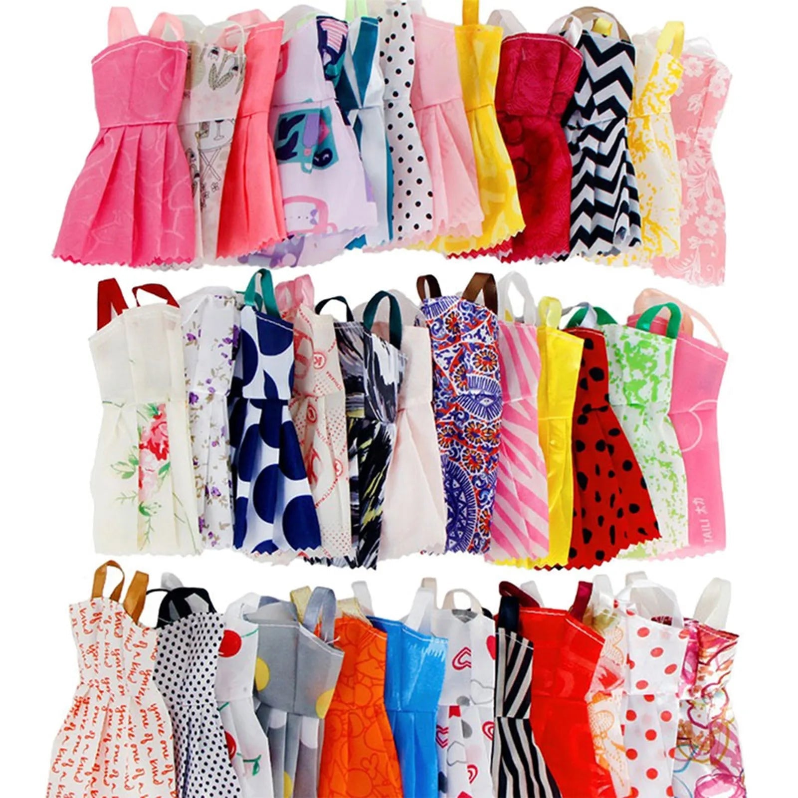 10Sets Doll Dress Outfit Dress Fashion Coat Hats Sweater Pant Clothing For Doll Clothes Doll Accessories Girl's Toy Gifts Good Vibrations
