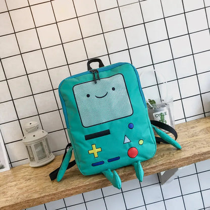 Kawaii 3D Cartoon Robot Backpack 14 Inch Canvas School Bag Fashion Unisex Student Outdoor Rucksack Cute Back To School Kids Gift Good Vibrations