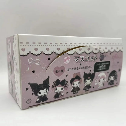 Sanrio Blind Box Black Rice My Melody Cartoon Character Doll Kuromi Pendant Third Generation Doll Blind Box Surprise Pack Cute Good Vibrations