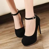 2023 High Heel Wome Shoe Spring New Thick Heel Work Shoes Versatile High Heel Shoes Black Fashion Women Shoe Zapatos Mujer Good Vibrations