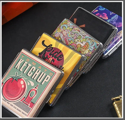 Fashion Cigarette Case 20 Pack Portable Leather Cigarette Holder Creative Personality Coarse Cigarette Storage Box Good Vibrations Adult Super Store