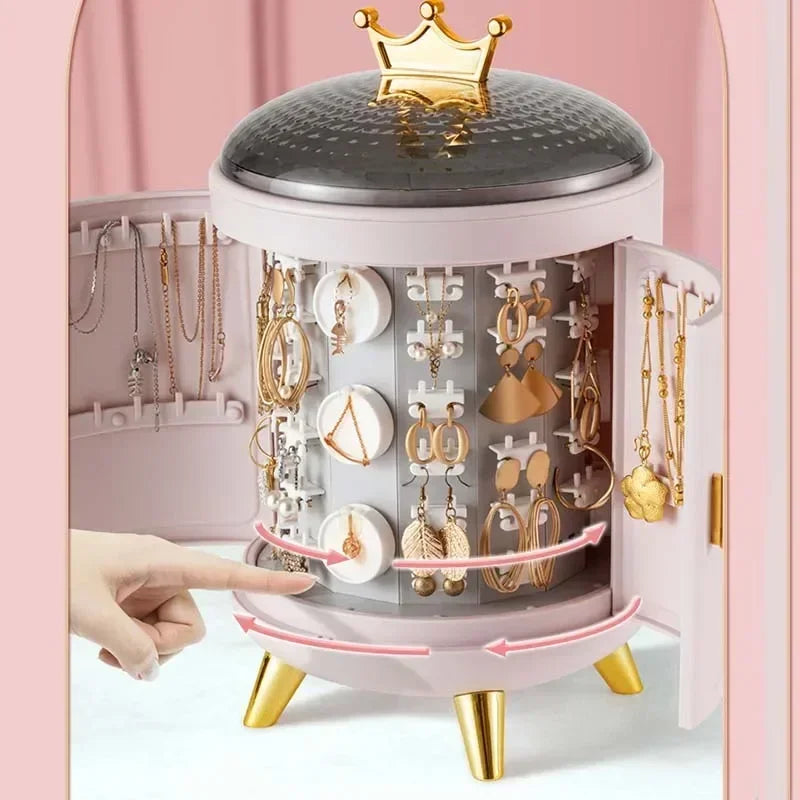 Jewelry Box Organizer Rings Storage Box Earring Necklace Display Desktop Organizer Jewelry Showcase Gifts for Woman Good Vibrations