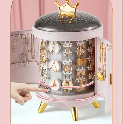 Jewelry Box Organizer Rings Storage Box Earring Necklace Display Desktop Organizer Jewelry Showcase Gifts for Woman Good Vibrations