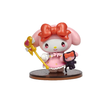 New Sanrio Character Starry Night Party Magician Series Blind Box Toys Hello kitty Melody Kuromi Action Figure Collectible Model Good Vibrations