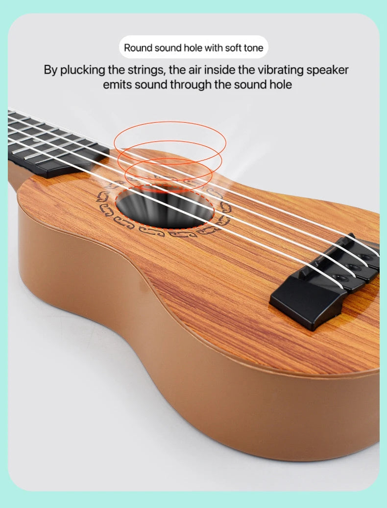 35cm Children Guitar Toy Can Be Used To Play Elementary Instruments With Paddles Simulating Yukrili Music Toys Good Vibrations