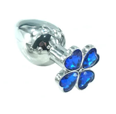 Lucky Clover Gem Anal Plug,S/M/L Size Four Leaf Clover Stainless Steel Crystal Jewelry Anal Butt Plugs Good Vibrations Adult Super Store