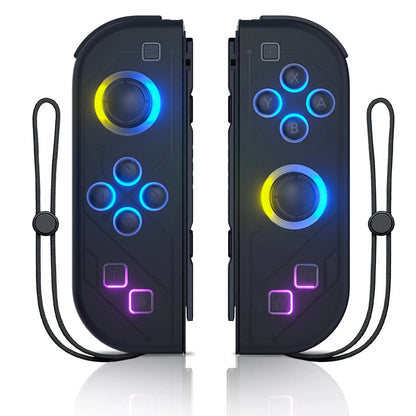 BT 5.2 Switch Joy Controller L/R RGB LED Joypad with Dual Vibration 6-Axis Wake up Gamepad For Switch/Oled/Lite Joystick Good Vibrations