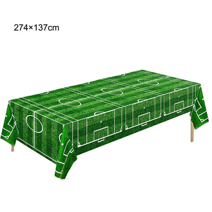 Soccer Party Disposable Tableware Paper Plates Cups Napkins Tablecloth Soccer Birthday Party Decoration Good Vibrations