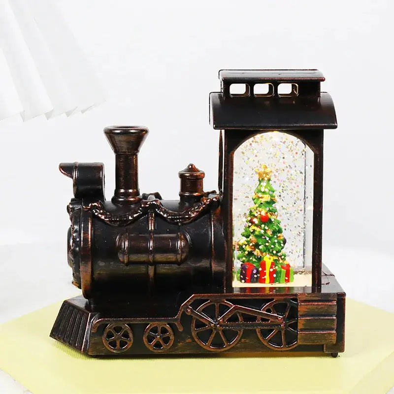 Christmas decorations, crystal ball, Christmas train, snowflake lights, Christmas tabletop ornaments, creative Christmas gifts Good Vibrations