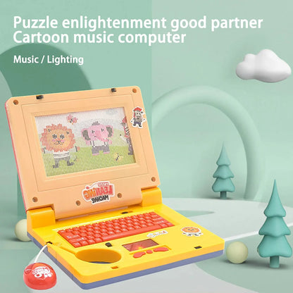 Baby puzzle early education toys, simulation notebook, lighting and music, baby enlightenment toys Good Vibrations