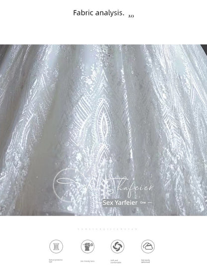 Short Long-Sleeved Socialite Wedding Dress