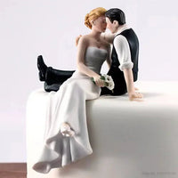 Funny Wedding Cake Toppers Dolls Romantic Bride And Groom Figurines Stand Topper Decoration Supplies Marry Resin Figurine Good Vibrations