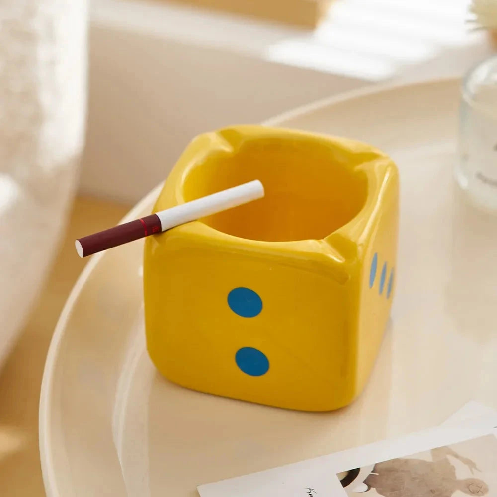 Dice Ashtray Modern Home Living Room Decoration Office Meeting Room Desktop Ornament Smoking Accessories Ash Tray Gift Good Vibrations Adult Super Store
