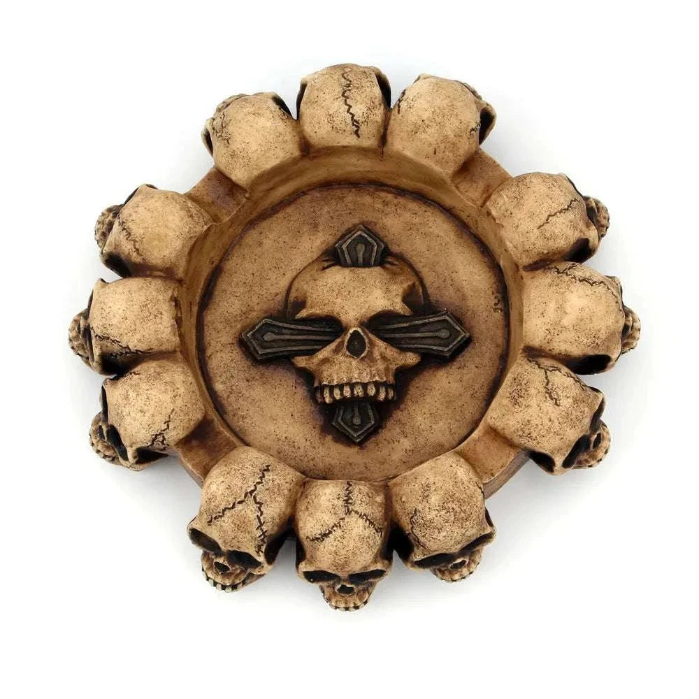 Creative Round Skull Ashtray, Home Decor Craft, Smoking Accessories Good Vibrations Adult Super Store