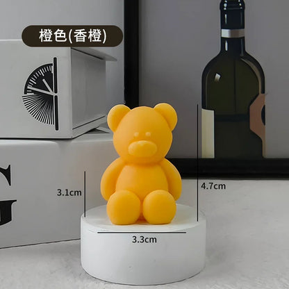 1pc Lovely Bear Aromatherapy Candles for Home Decoration Lovely Scented Candle Photography Props Festival Home Ornaments Good Vibrations