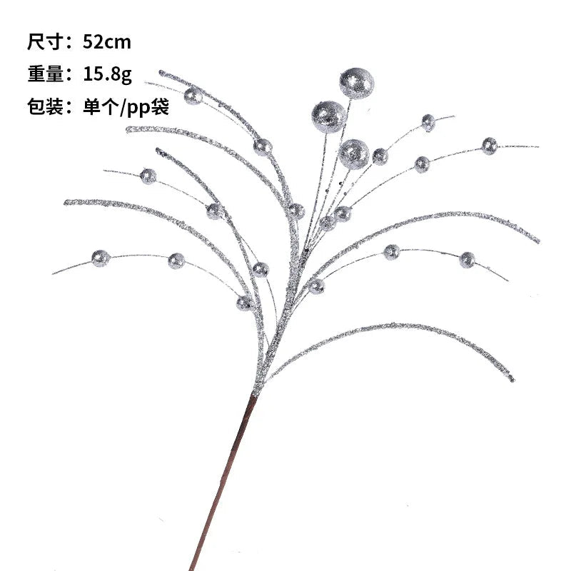2026 Festival Party Decor Banquet Mini DIY Flower Branch for Halloween Christmas Thanksgiving Day Wedding Party Decorations 1pc Good Vibrations