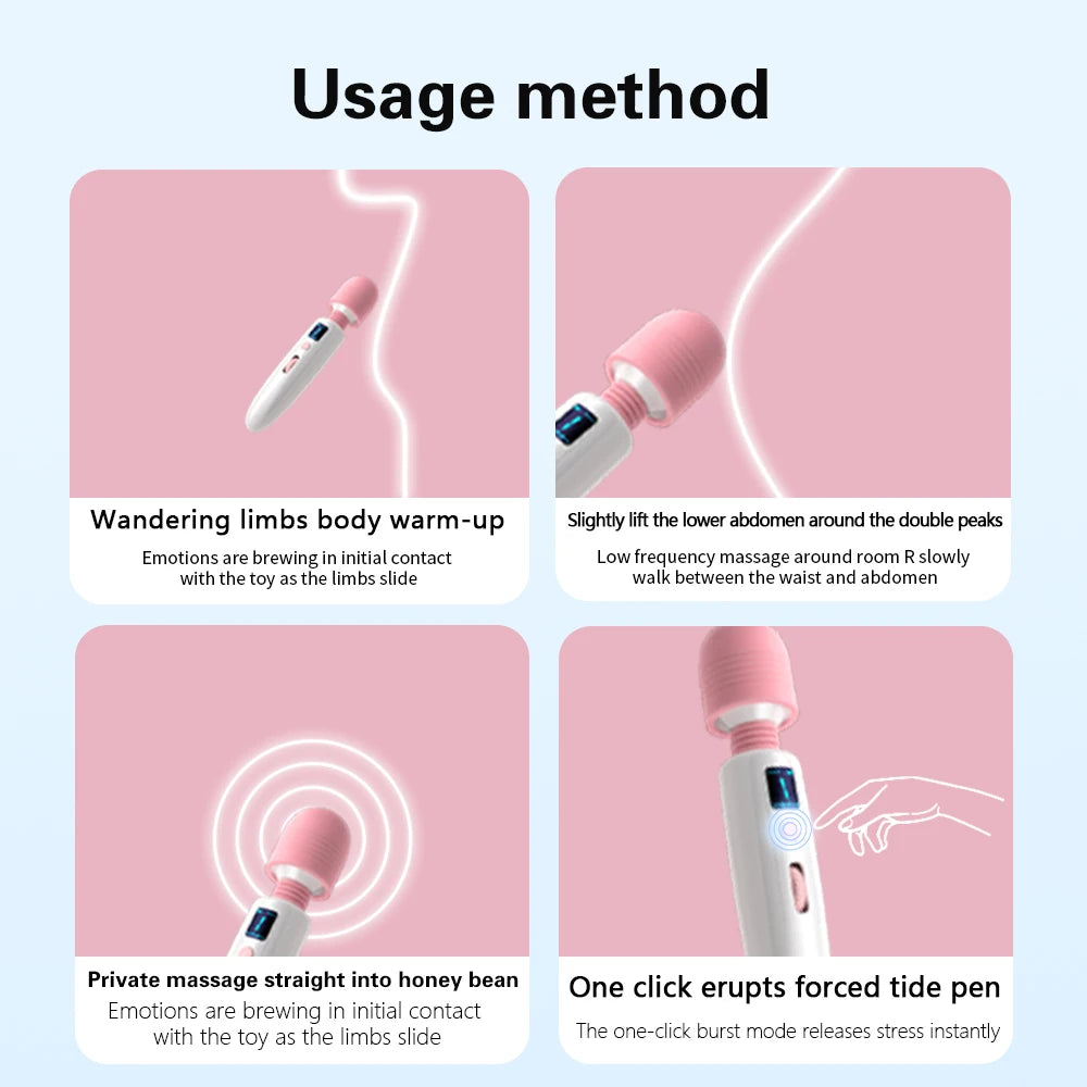 AV Vibrator for Women Clitoris Stimulator Heating Powerful Female G spot Massager Digital Display USB Rechargeable Sex Toy Adult Good Vibrations Adult Super Store
