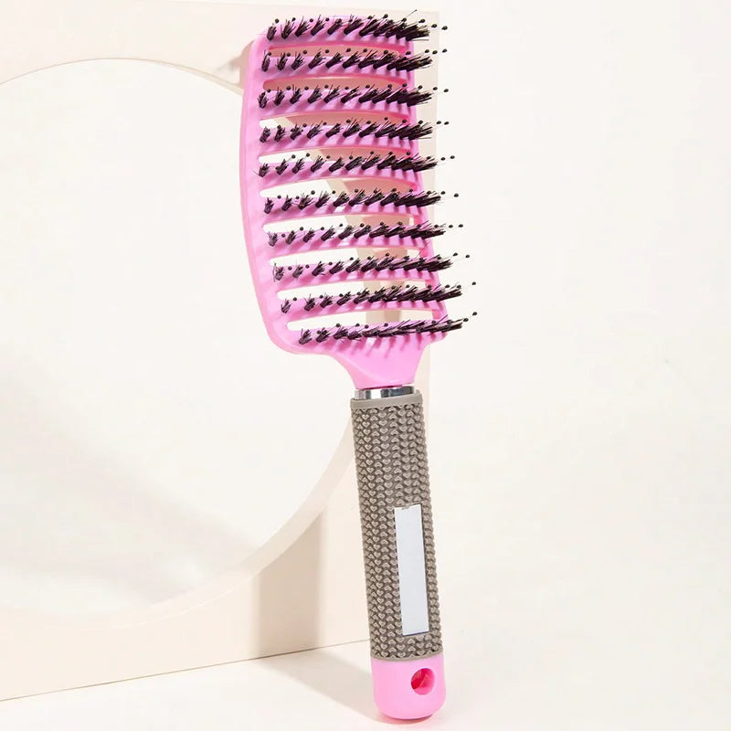 Hair Brush Scalp Massage Comb Hairbrush Boar Bristle Nylon Women Wet Curly Detangle Hair Brush Salon Hairdressing Styling Tool Good Vibrations