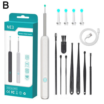 HD Intelligent Visual Luminous Ear Spoon Visual Ear Collecting Endoscope Set Smart Visual Ear Cleaner Wax Removal Tool Good Vibrations